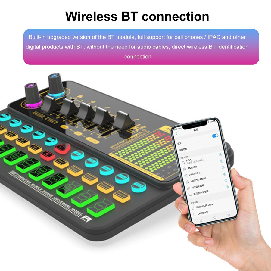 Neoglint K300 Live-Streaming-Soundkarte für Computer und Mobiltelefon in Schwarz - Bild 4