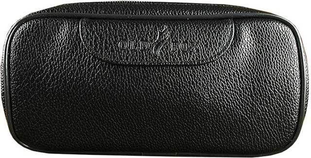 JIBILL Retro Tabak-Tasche aus PU-Leder in Schwarz für 2 Pfeifen inklusive Zubehörfach - Bild 1