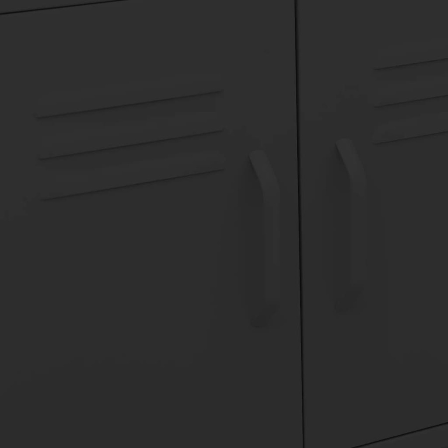 vidaXL Lagerschrank aus Stahl in Schwarz mit Regalböden, B/T/H: 60 x 35 x 56 cm - Bild 5