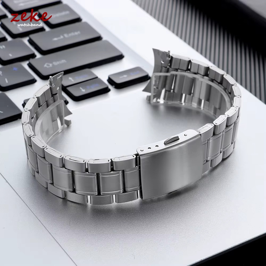 crazyband Uhrenarmband Edelstahl, Silber, 20mm 22mm, Unisex - Bild 2