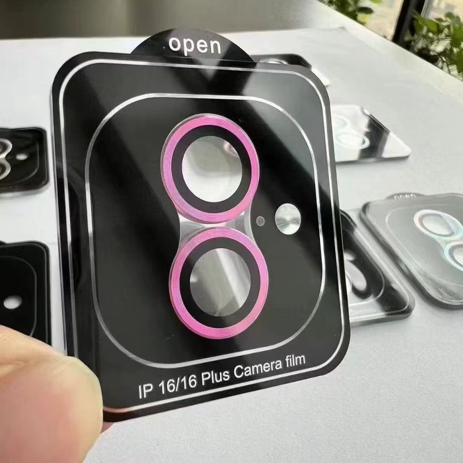 2-3 Stück Kamera Objektiv Schutz Abdeckung aus gehärtetem Glas in Rosa und Gold für iPhone 17 Pro Max, 16 Plus, 15, 14, 13 und 17 Pro - Bild 2