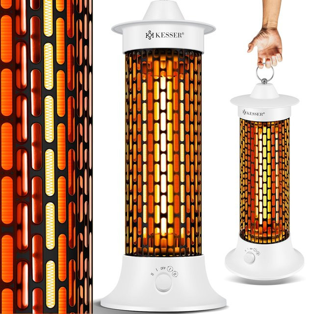 KESSER Standheizstrahler Infrarotheizung 1200W mit 360° Oszillation und IP55 Schutz für Innenraum und Terrasse - Bild 1