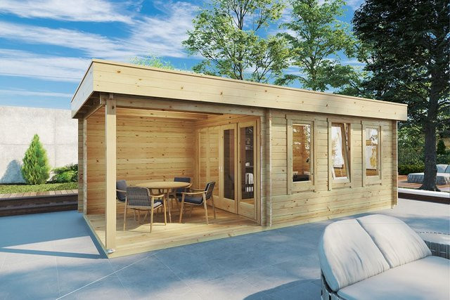 Gartenhaus Jacob E mit Terrasse und Veranda, 7 x 3 m, 12 m² - Bild 1
