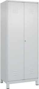 C+P Putzmittel-Spind Classic PLUS mit 2 Abteilen und Zylinderschloss, Grau, H x B x T: 195 x 80 x 50 cm - Bild 1