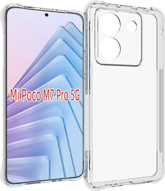 Stoßfeste transparente Silikon-Schutzhülle für Xiaomi POCO M7 Pro 5G - Bild 1