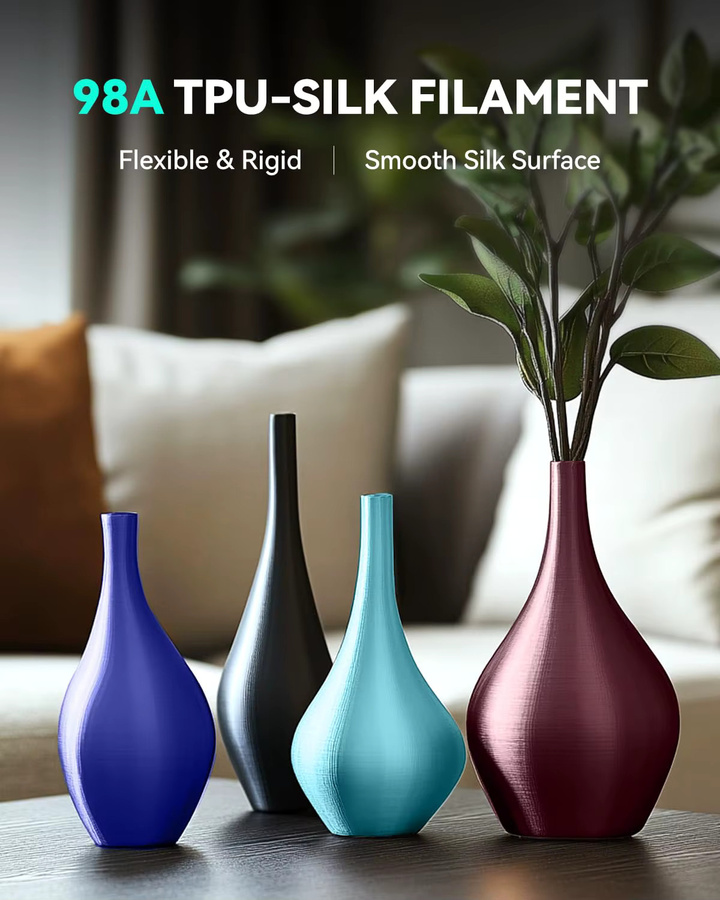 SUNLU Seidenregenbogen TPU-Seidenfilament Multicolor Blau, 1,75 mm, 1000 g - Bild 3