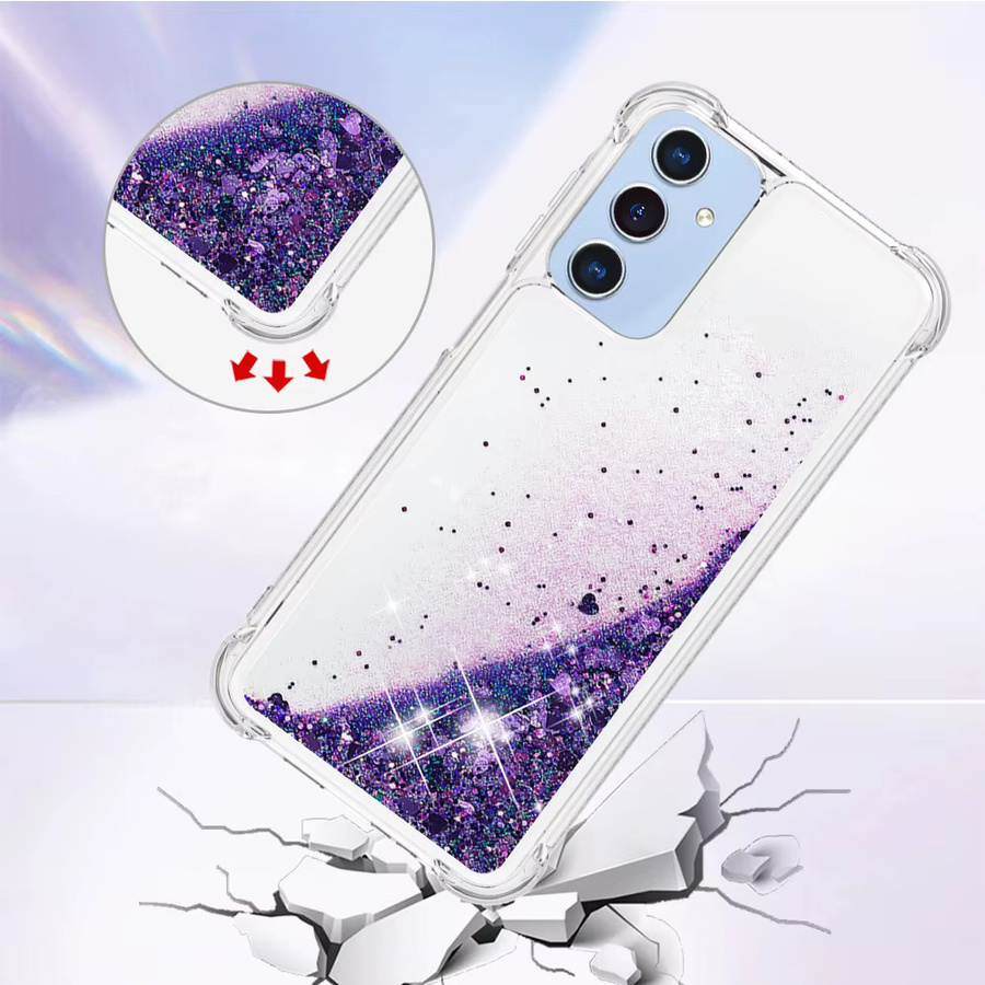 HKNR Glitter Liquid Quicksand Handyhülle für Samsung Galaxy A-Serie in Purple - Bild 2