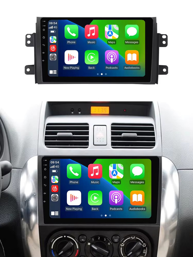 NaviTree Android 14 Auto Radio mit DVR Recorder, Rückfahrkamera und GPS Navigation, CarPlay Video Player für Suzuki SX4 2006-2014, Schwarz - Bild 5