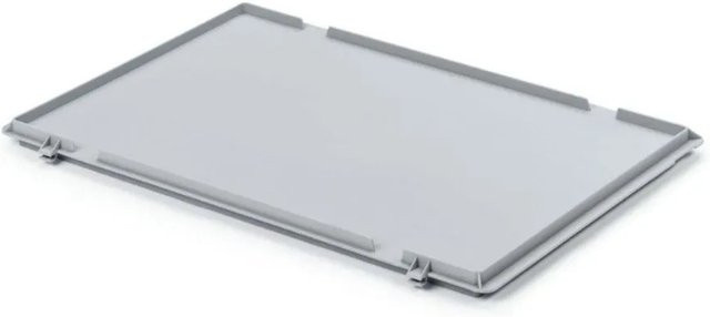 PROREGAL SuperSparSet 5x Eurobox Transportboxen mit Scharnierdeckel und geschlossenem Griff, Grau, H x B x T: 32 x 30 x 40 cm - Bild 1