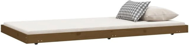 vidaXL Massivholzbett aus Kiefer in Honigbraun mit rustikaler Optik, B/T/H: 100 x 200 x 104 cm - Bild 1