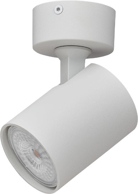 Oktaplex Bora Spotleuchte aus Aluminium in Weiß mit GU10 LED-Leuchtmittel, schwenkbar und rund - Bild 1