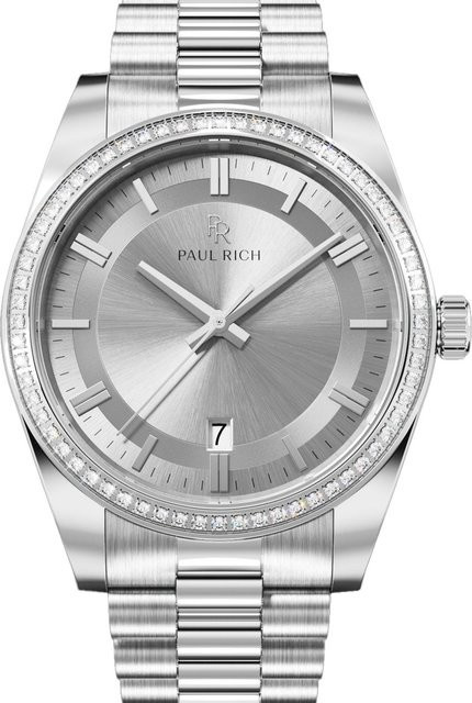 Paul Rich Herrenuhr Legacy, Quarz, Edelstahl, 40 mm, Silber, 5 ATM - Bild 1