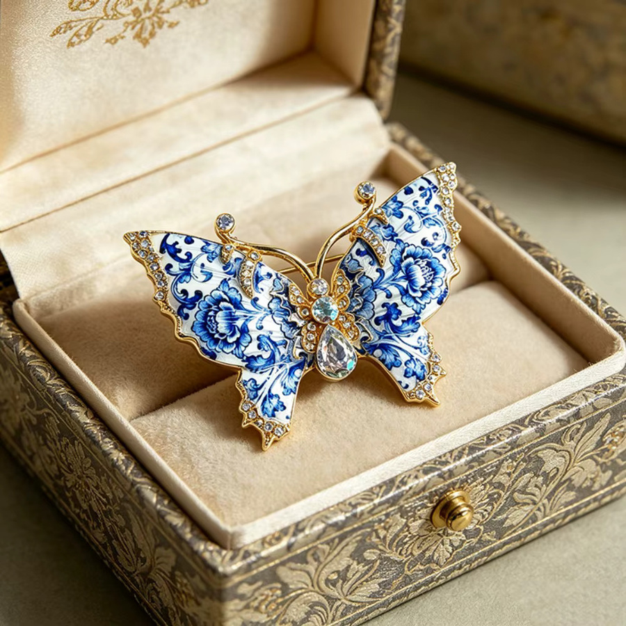 shmik Brosche Keramik, Strass, Kristall, Damen - Bild 2