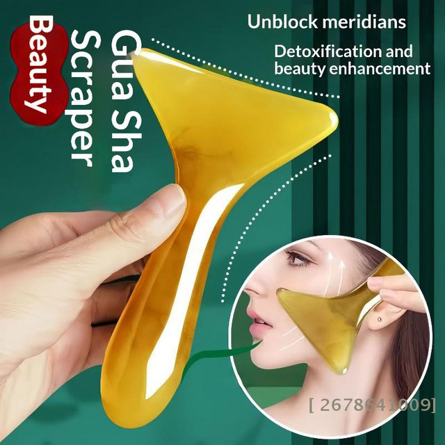 KuZHEN Gua-Sha-Gesichtsmassagegerät aus Harz, T-förmig, Unisex - Bild 1