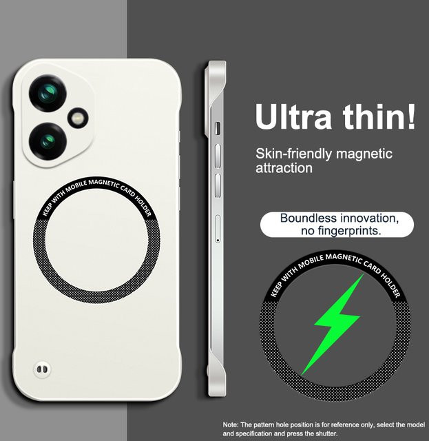 Ultra Slim Magnetische Rahmenlose Handyhülle für Honor in Schwarz - Bild 1