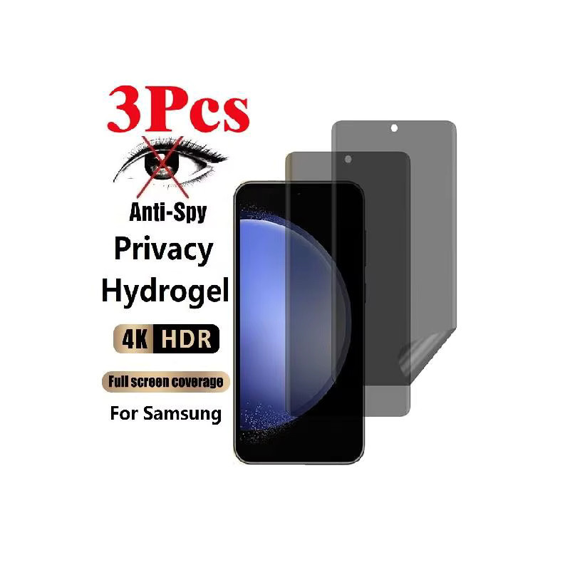 3er-Pack Privatsphäre Hydrogel-Displayschutz für Samsung Galaxy S22 S21 S20 S10 S9 S8 Note 20 10 9 8 Plus Anti-Spy Screen Protector in Transparent - Bild 7