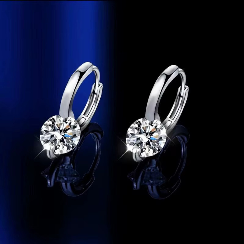 SAY Ohrringe 925 Sterlingsilber, Moissanit, Damen - Bild 2