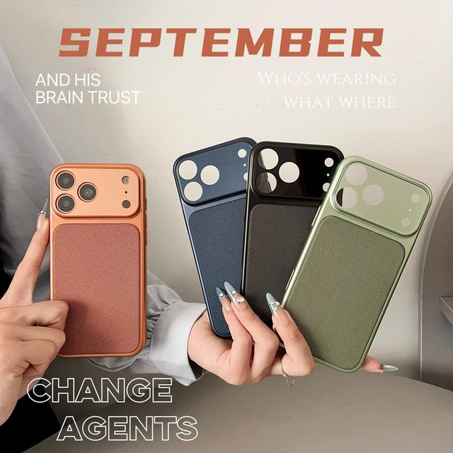 Magnetische Handyhülle im minimalistischen Business-Stil mit Stoffstruktur für Apple iPhone 17, 16, 15, 14, 13, 12 Pro Max Air in Grün - Bild 1