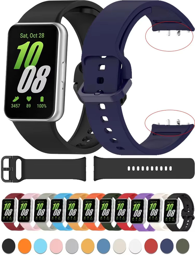 Samsung Silikonarmband, Schwarz, Samsung Galaxy Fit 3 - Bild 5