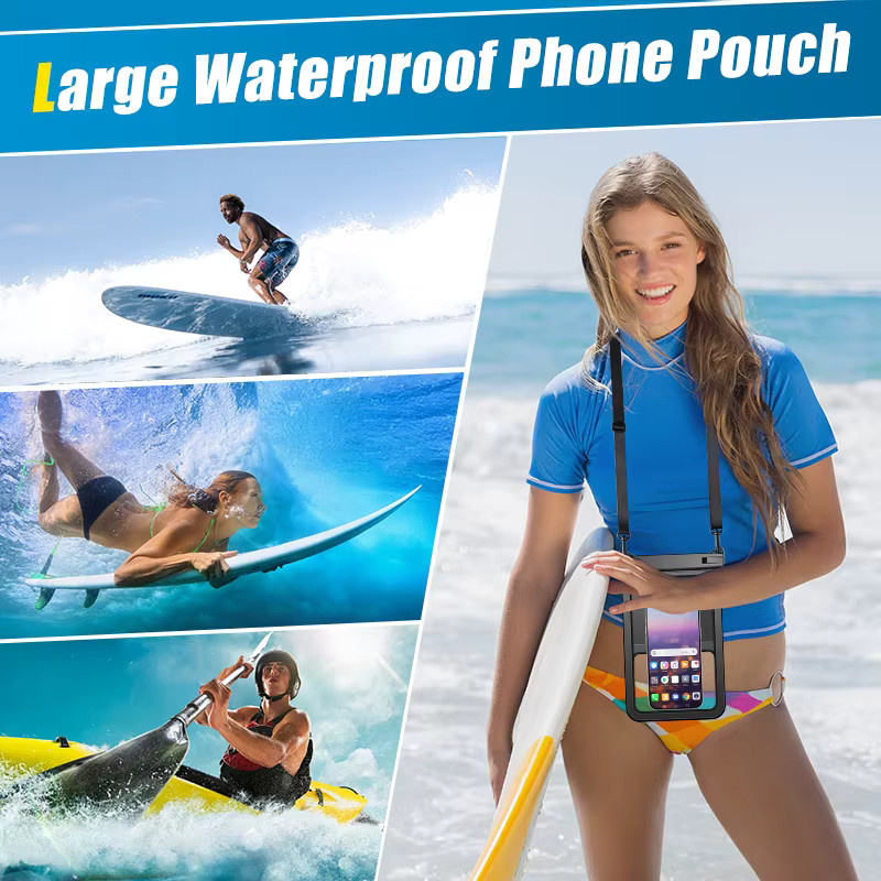 Wasserdichte Handytasche von HAISSKY in Schwarz für iPhone und Samsung Outdoor und Schwimmen - Bild 5