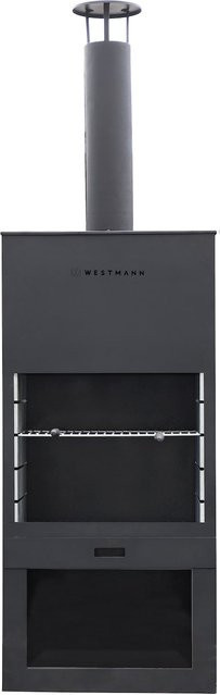 Westmann Gartenkamin und Terrassenofen in Schwarz, B/H/T: 70 x 229 x 41 cm - Bild 1
