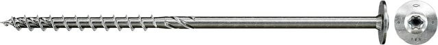 Fischer PowerFast II Holz- und Spanplattenschrauben mit Tellerkopf, Torx, verzinkt, Silber, Durchmesser: 8 mm, Länge: 240 mm, 50 Stück - Bild 1