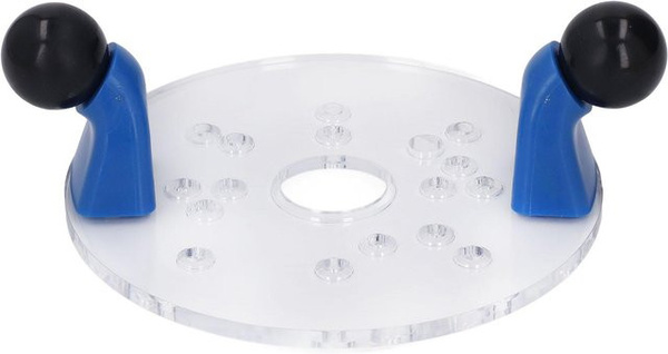 Koogeelife Universelle Router-Grundplatte für tragbare Tischfräsen aus transparentem PVC mit vorgebohrten Löchern und rundem Schaft