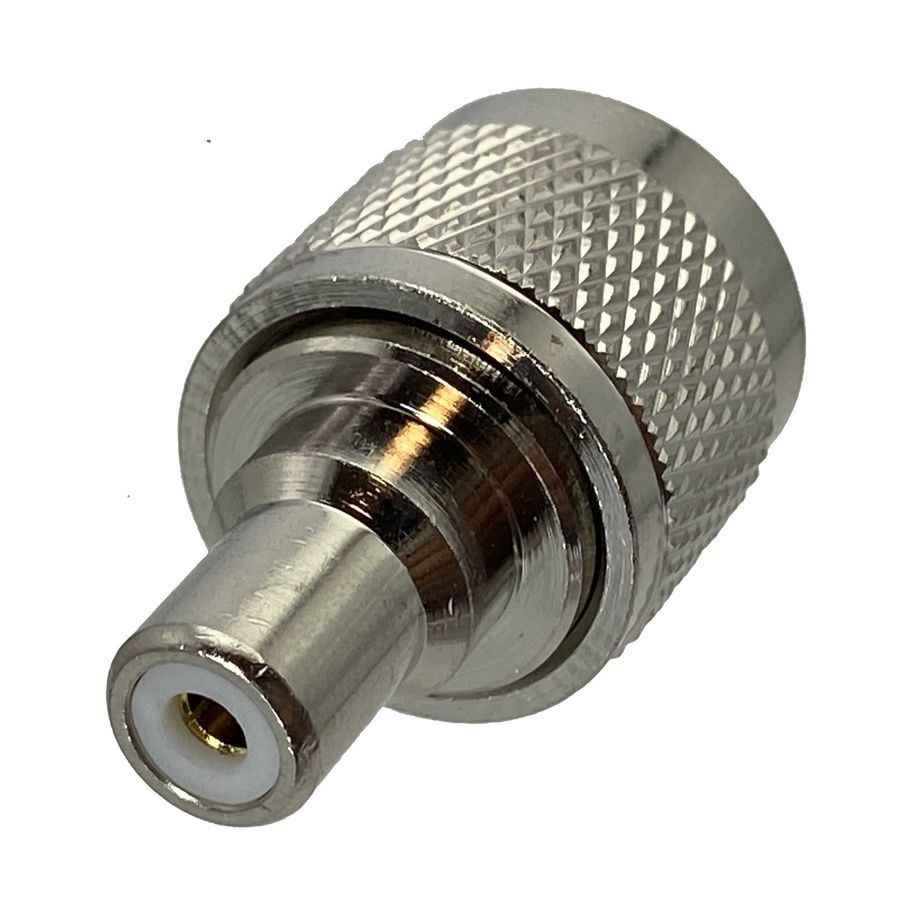 Adapter UHF PL-259 Stecker auf RCA TV Buchse gerade HF Koaxial Stecker in Silber - Bild 2