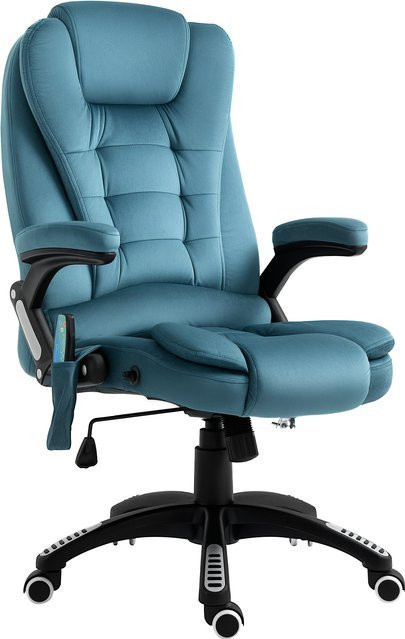 Vinsetto Bürosessel mit Massage- und Wärmefunktion, höhenverstellbarer Gamingstuhl in Blau, B/T/H: 68 x 72 x 110-120 cm - Bild 1