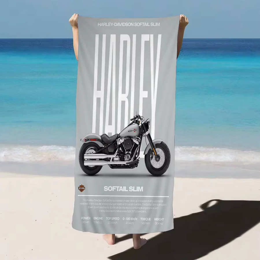 H-HarleyS Strandtuch für Mädchen, buntes Mikrofaser-Badetuch, schnell trocknend und sandfrei, Multicolour/Grau - Bild 5