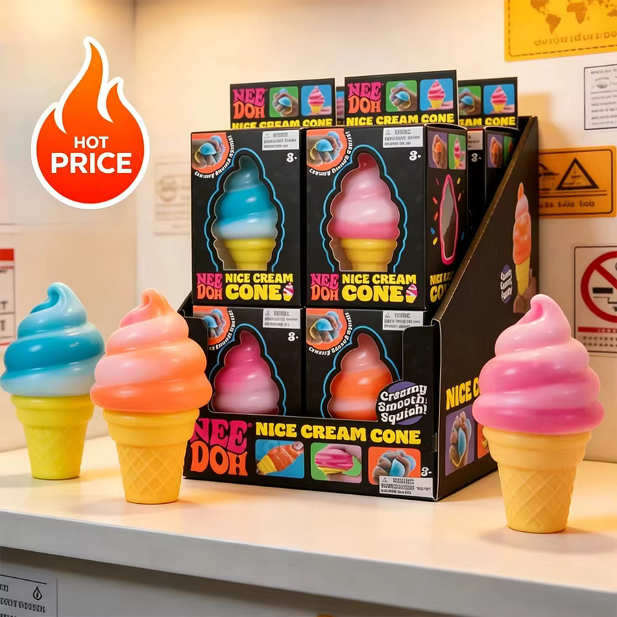 Schylling Nee Doh Eiscreme, Sensorisches Quetsch-Fidget-Spielzeug - Bild 3