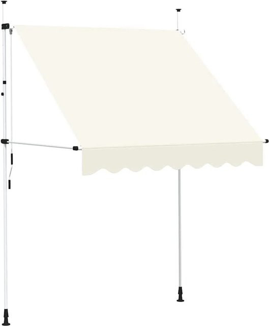 vidaXL Einziehbare Markise Handbetrieben Cremeweiß Breite: 200 cm - Bild 1