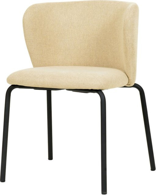 Feros Stapelstuhl Break mit Bezug, 2er Pack, beige, B/T/H: 54,5 x 52,5 x 75 cm - Bild 1