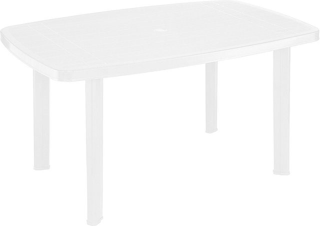 Progarden Gartentisch Faro aus Kunststoff in Weiß B/H/L: 140 x 72 x 90 cm - Bild 1