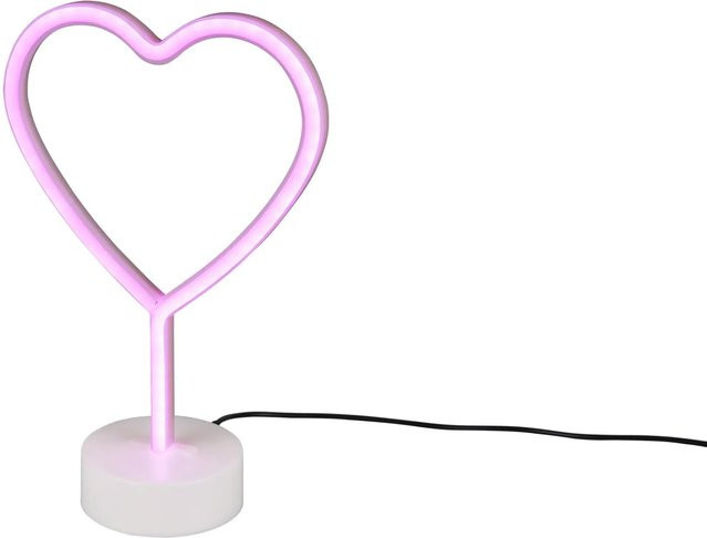 Reality LED Tischleuchte Heart in Weiß, B/T/H: 29,6 x 20 x 8,5 cm - Bild 1