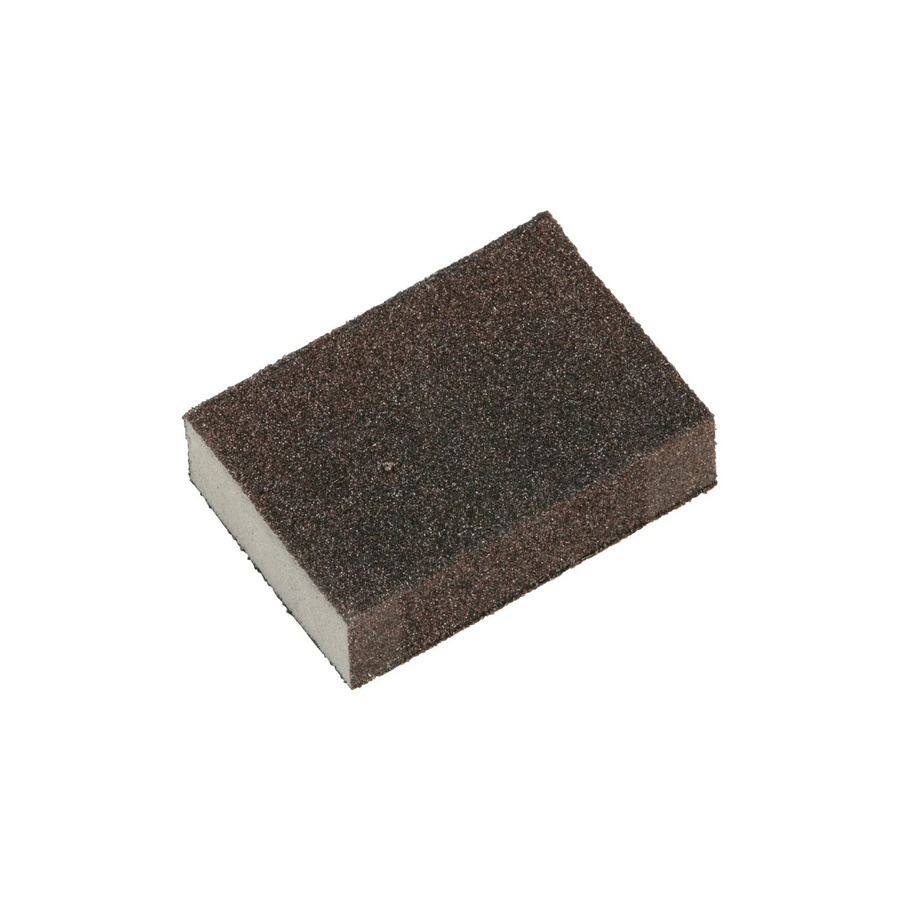 LUX-TOOLS Schleifschwamm Mittel/Fein für Holz, Metall und Farbe in Braun, B/T/H: 9,8 x 6,8 x 2,5 cm - Bild 2
