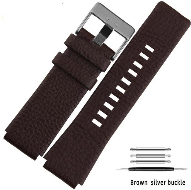 Diesel Uhrenarmband Leder, konvex, schwarz, Herren, 30*22mm - Bild 1