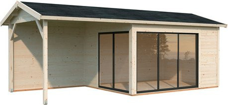 PALMAKO Gartenhaus Amanda aus Fichtenholz in Braun, B/T/H: 712 x 340 x 280 cm, unbehandelt mit Satteldach - Bild 1