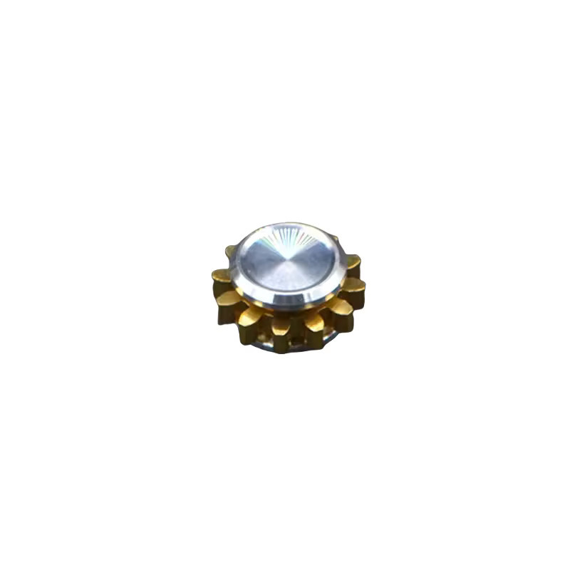 Meade DIY Metall Fidget Spinner aus Messing in Beige und Gold als Dekompressions-Spielzeug und Kreisel-Modell - Bild 2