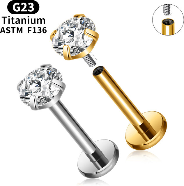 Ohrstecker Titan, Kristall, Zirkonia, Unisex - Bild 1