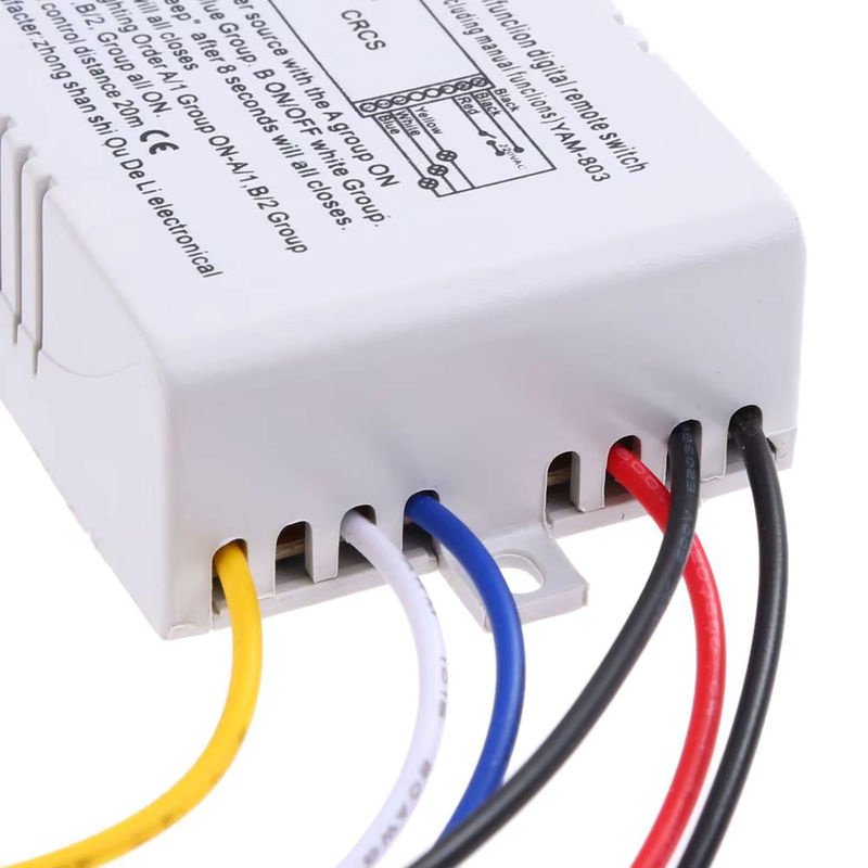 ALLOET Drahtloser Funk-Wandschalter mit Fernbedienung für 220V Lampen und Licht, 1/2/3-Port Schalter Set mit Sender und Empfänger - Bild 2