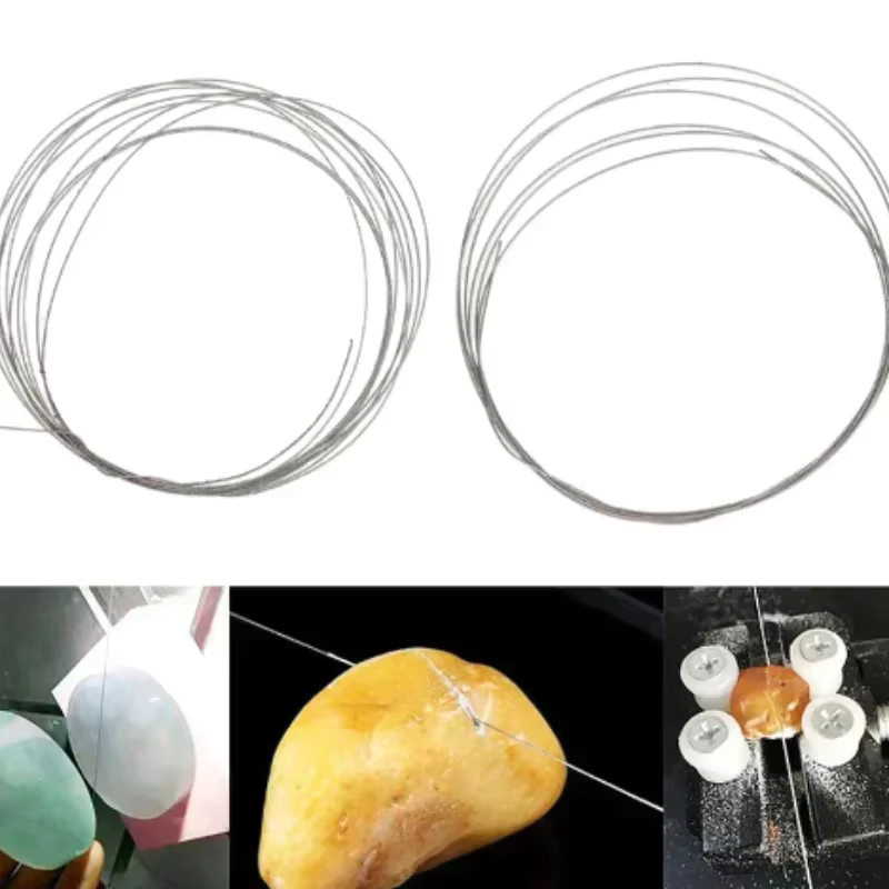 FATCOOL Schneiddraht 1m Silber für Metall, Keramik und Jade, Professionelles Handsägeblatt mit Durchmesser 0,1mm-0,25mm - Bild 2