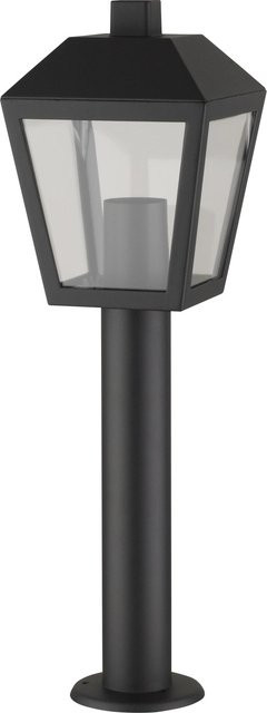 Außensockelleuchte Vigevano aus Aluminium-Druckguss in Schwarz mit E27 Fassung und IP44 Schutzart - Bild 1