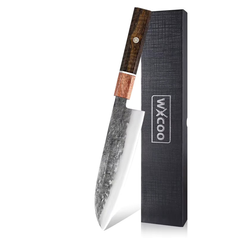 WXCOO Handgeschmiedetes Santoku Japanisches Kochmesser aus Holz mit Schutzhülle - Bild 7