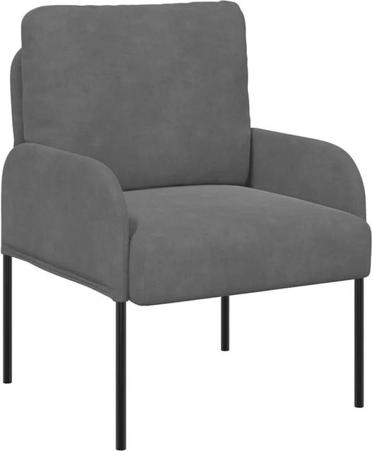 vidaXL Modernes Sofa mit Kissen in Dunkelgrau aus Sperrholz und Polyester - Bild 1