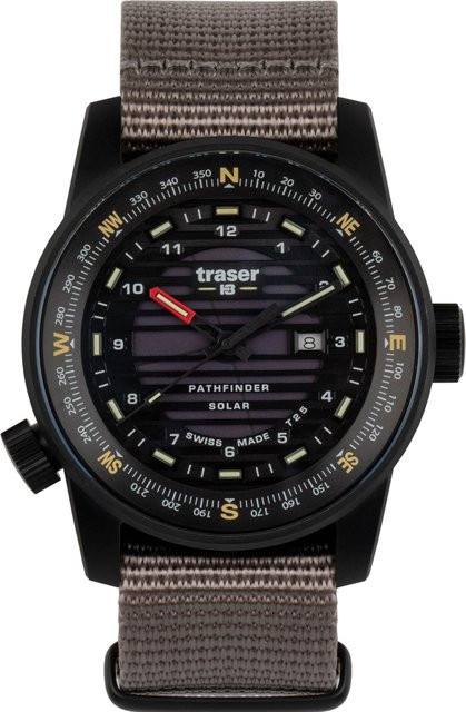 Traser Armbanduhr Solar, Edelstahl, 46 mm, Textil/NATO, Herren - Bild 1