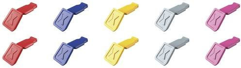 Knipex ColorCode Clips Zangenkennzeichnung Farbmischung 1, 10 Stück - Bild 1