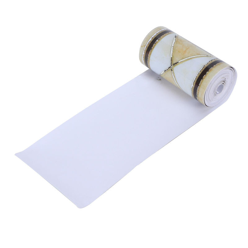 Selbstklebende Wandleiste GoolRC in Weiß und Gold mit geometrischem Design aus Kunststoff zur Dekoration von Küche und Bad - Bild 4