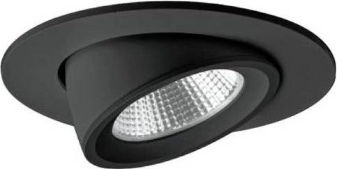 Brumberg 12401083 LED-Einbauleuchte rund in Schwarz mit warmweißem Licht und verstellbarem Lichtstrahl - Bild 1