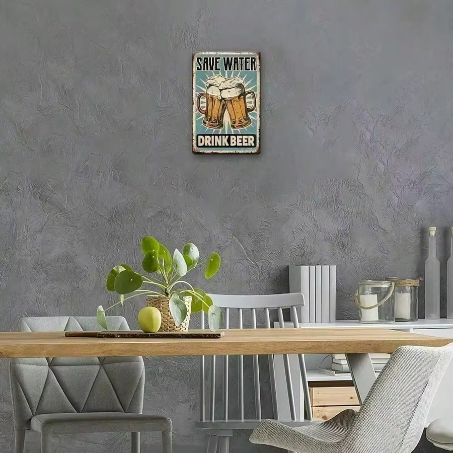 CIFBUY Vintage Retro Metallschild Rustikale Blech-Wandkunst in Mehrfarbig, Breite: 20,32 cm, Höhe: 30,48 cm, Tiefe: 30,48 cm - Bild 2